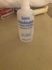 frasco de soro fisiologico