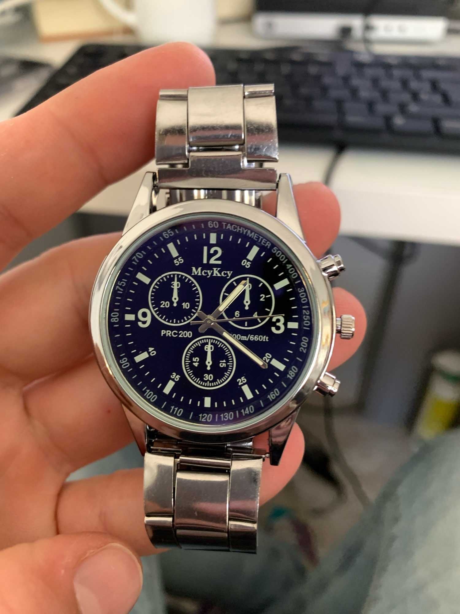 Srebrny zegarek dla mężczyzn, Rolegio Masculino