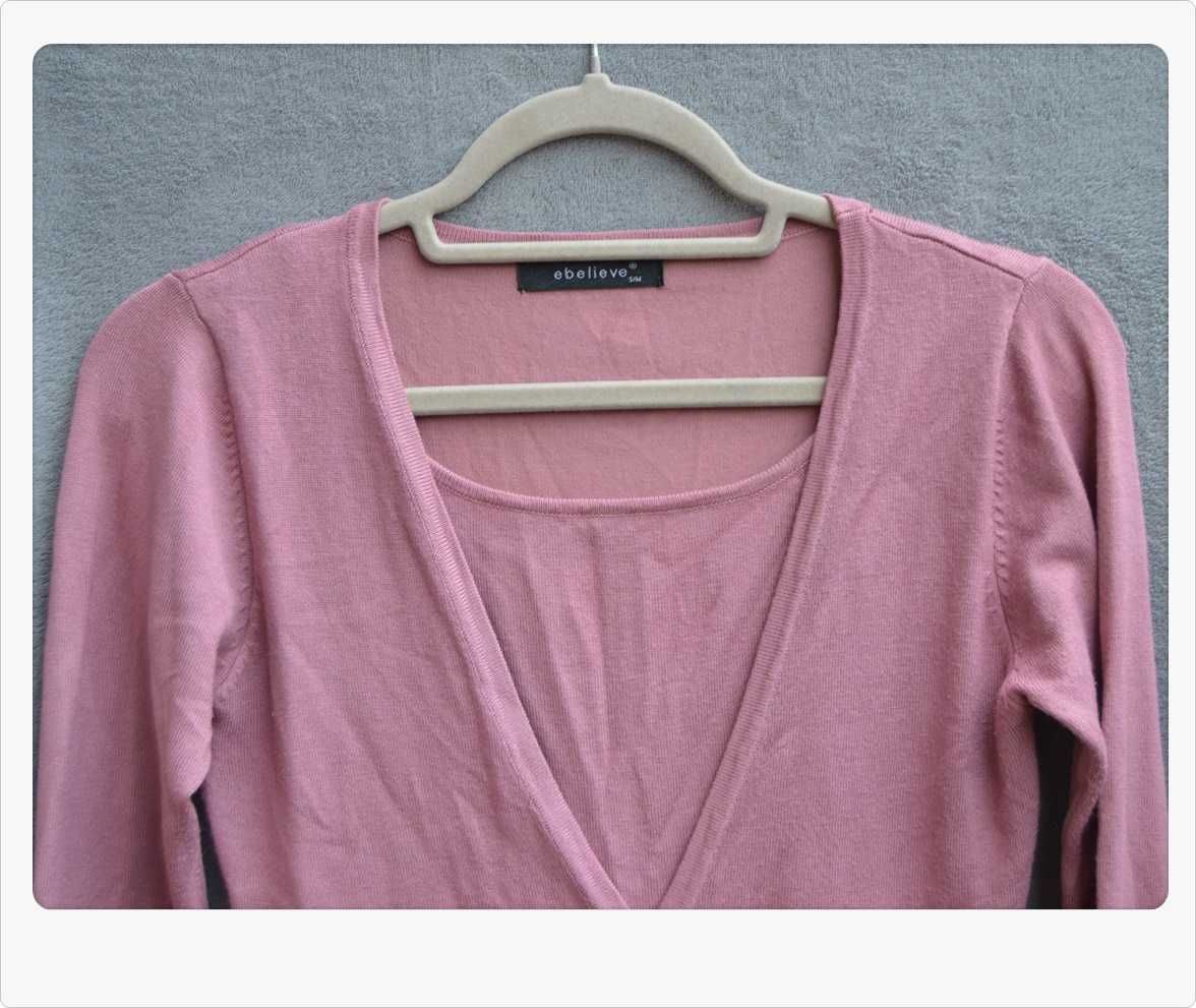 Sweter kaszmir bawełna Ebelieve rozmiar M