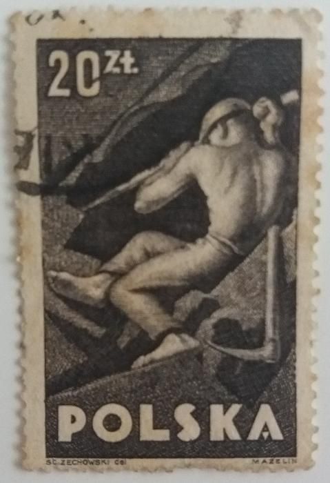 Znaczki pocztowe, Polska 1947, Świat pracy (2 sztuki)
