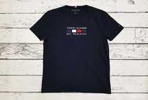 Tommy Hilfiger * organic cotton * koszulka * logo * haft * męska * L