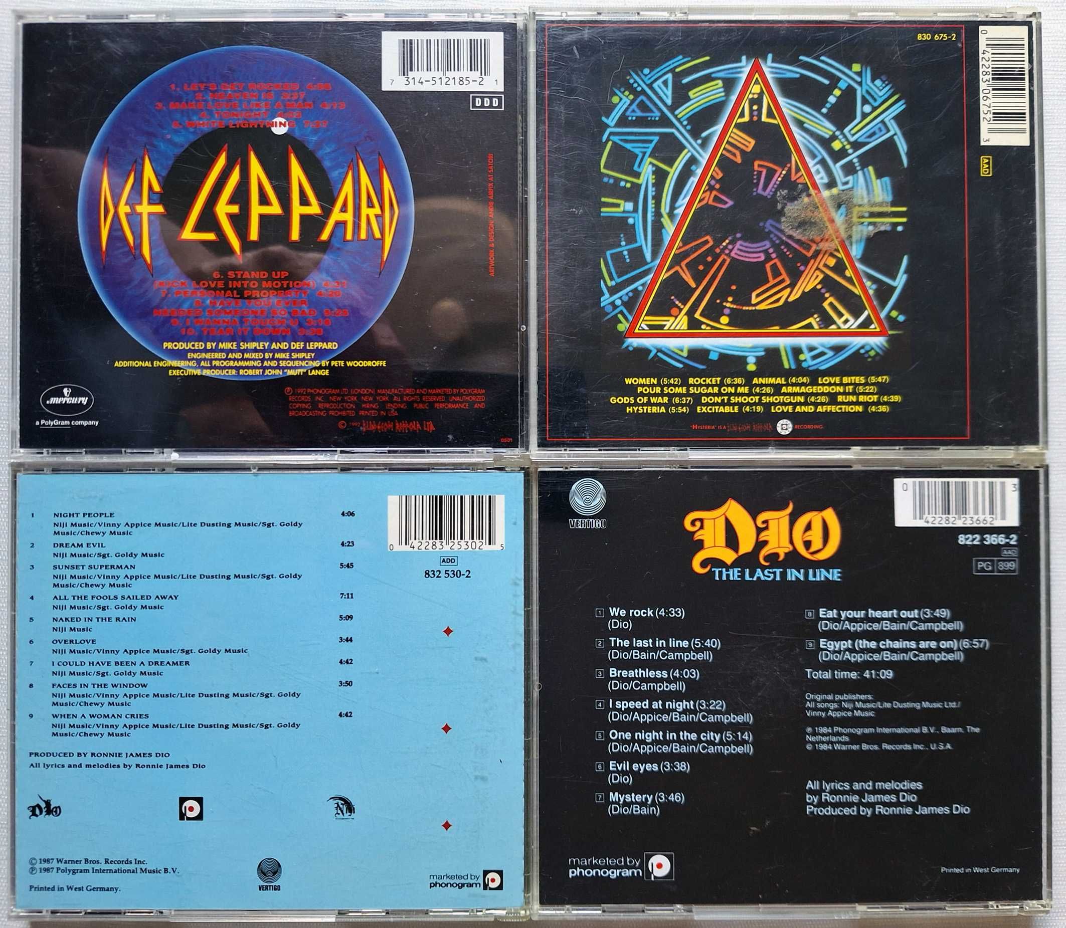 2CD Dio“Dream Evil”,“The Last In Line”+2CD Def Leppard "Hysteria","Ad"