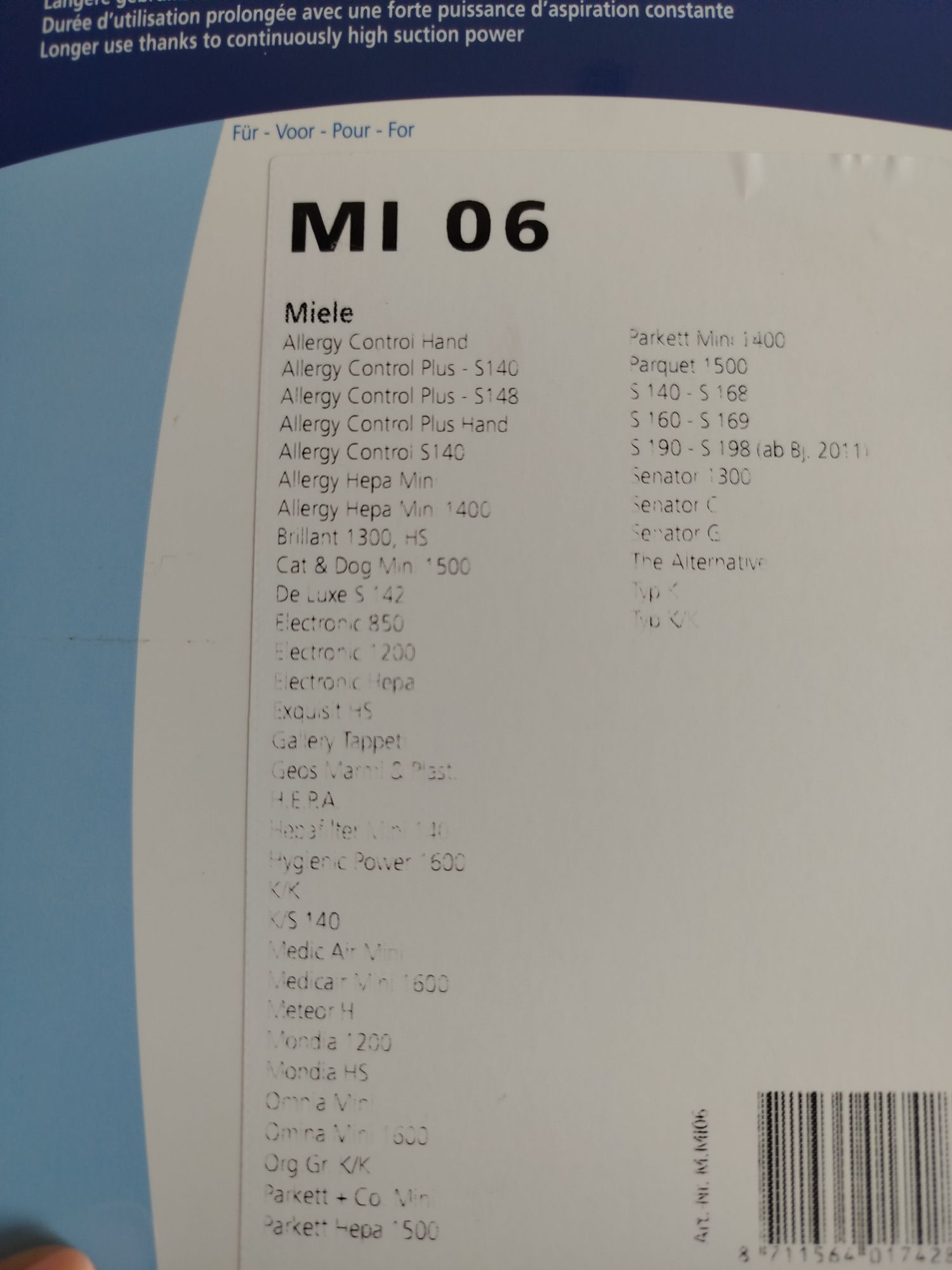 Worki do odkurzacza Miele 8 sztuk