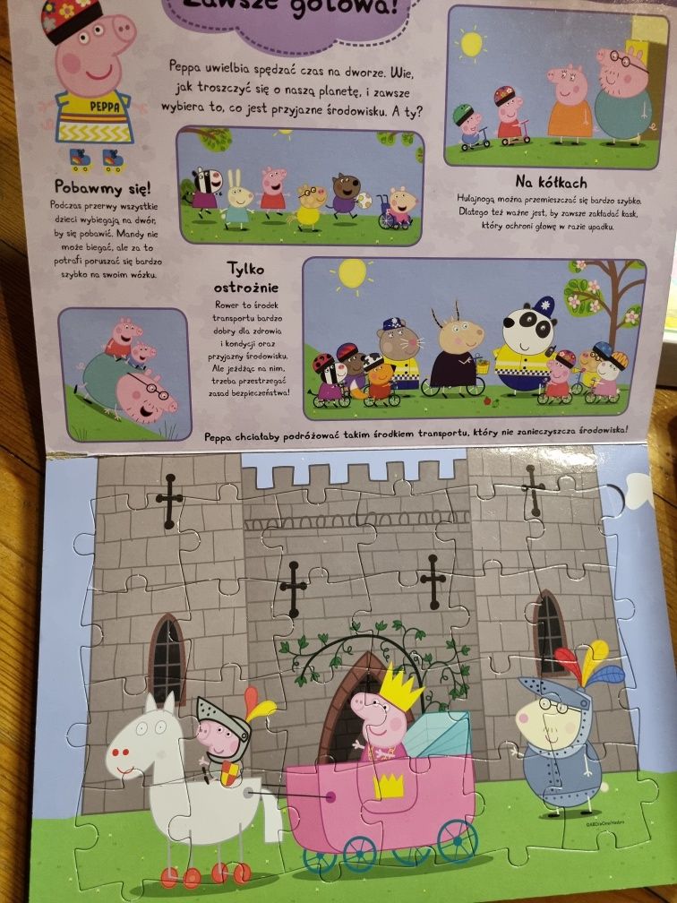 Komplet zestaw gier peppa pig, świnka peppa, puzzle, gra, układanka