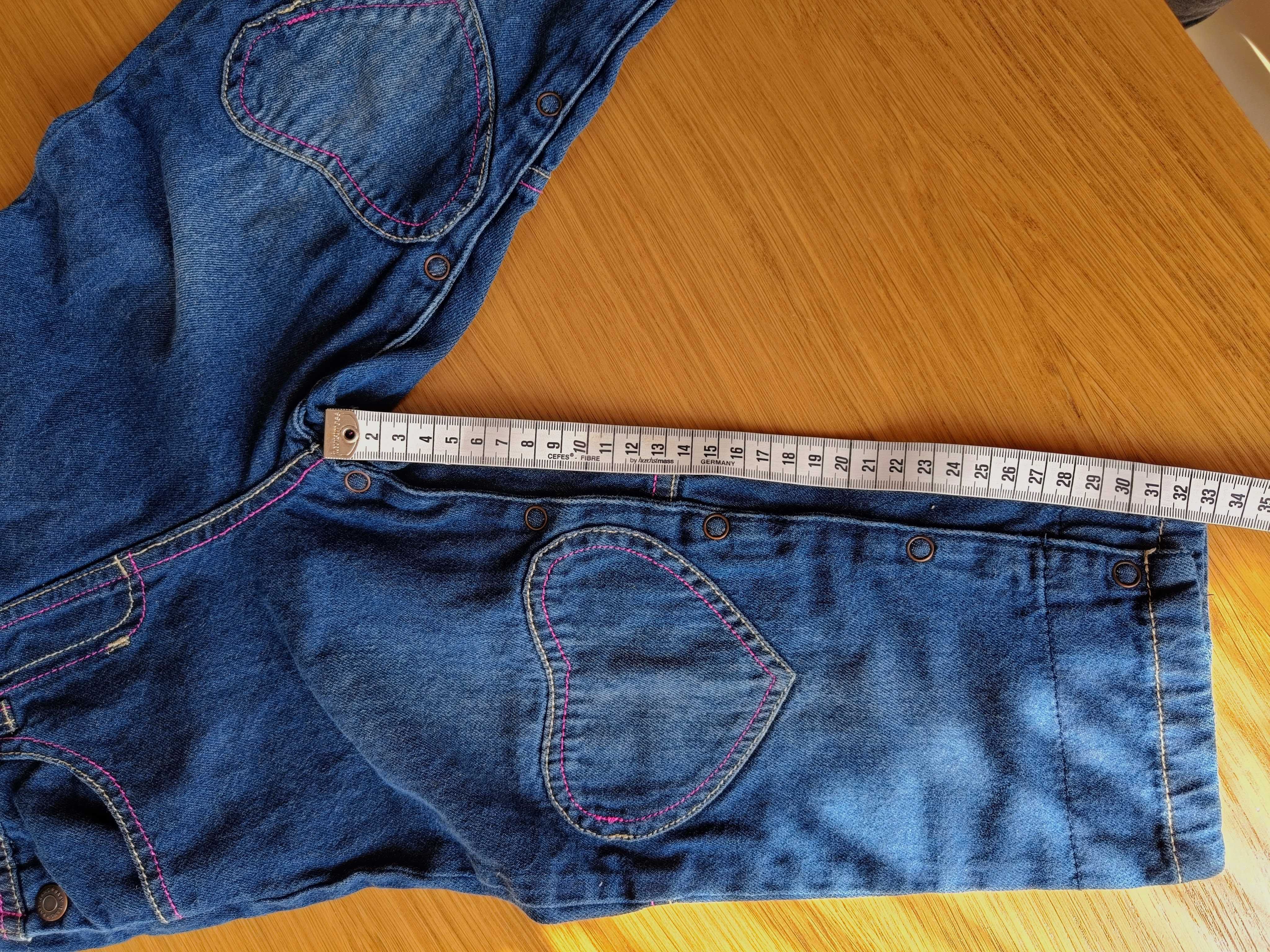 Spodnie dżinsowe jeans ogrodniczki r.92 Lupilu
