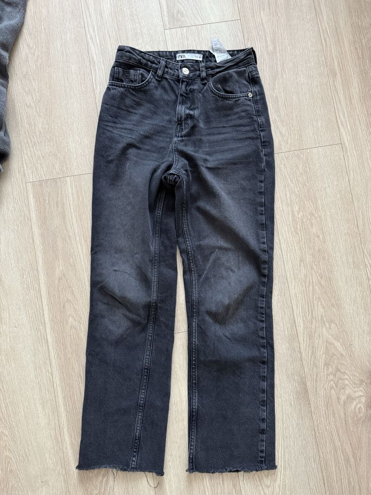 Jeansy ZARA Mango xs 34 spodnie czarne używane