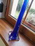 Wazon Granatowy 81.5cm, dwukolorowe szkło kobalt