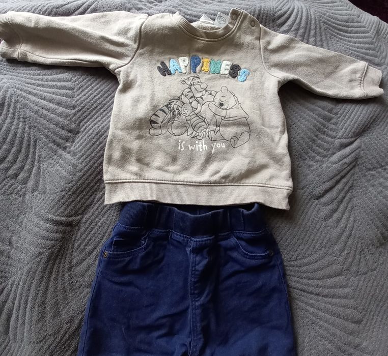 Zestaw/komplet dla niemowlaka rozmiar 74 bluza spodnie i buty r 19