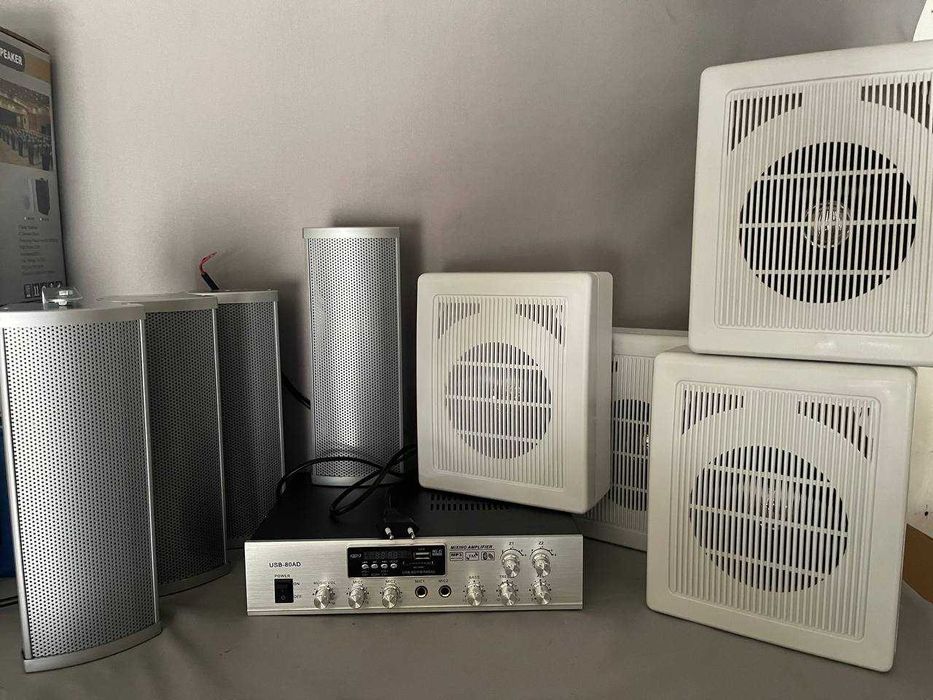 Комплект звуку для оповіщення аудіторій магазину  азс класів  8шт кол.