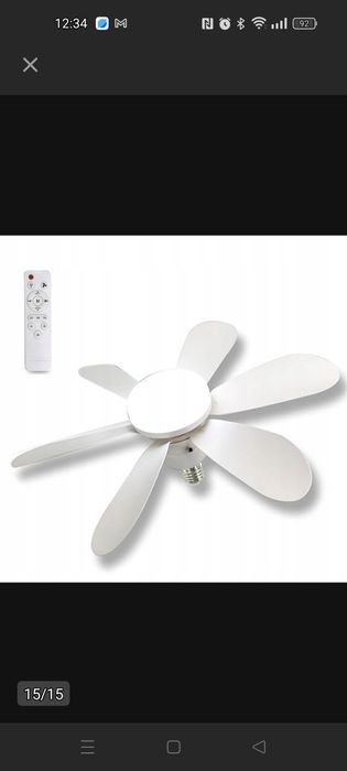 2W1 lampa wisząca sufitowa z wiatrakiem 52 CM PILOT