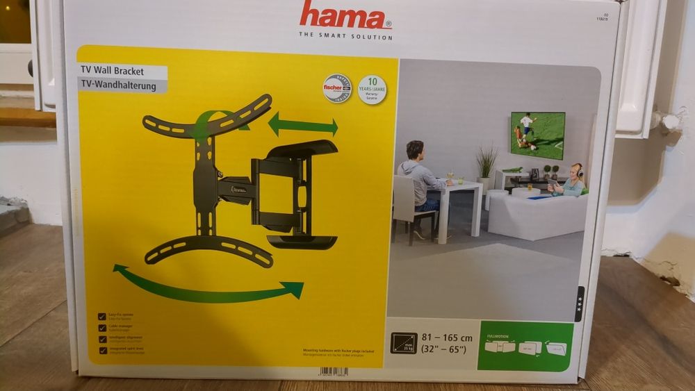 Uchwyt TV Vesa 400x400 Hama Fullmotion XL (118619)