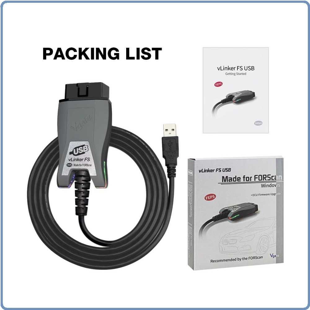 Vgate Vlinker FS ELS27 USB FORScan OBD2 Ford Mazda