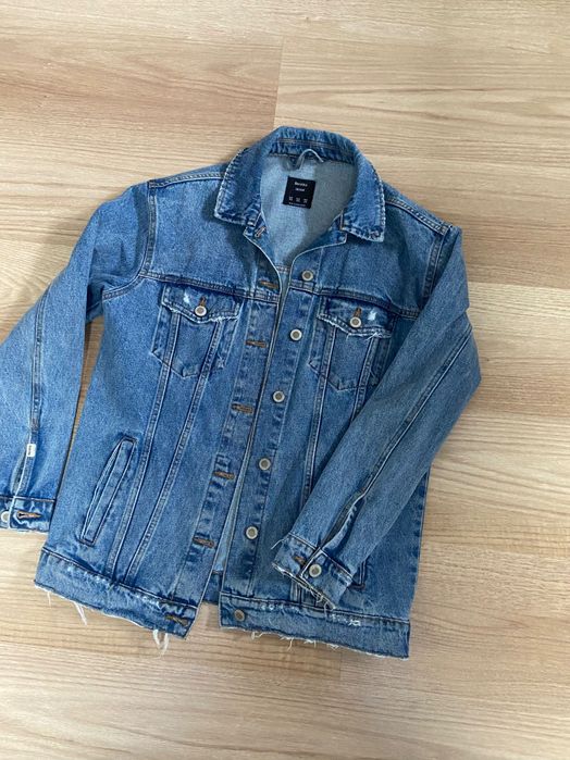 Джинсова куртка жіноча оверсайз Bershka Xs -24