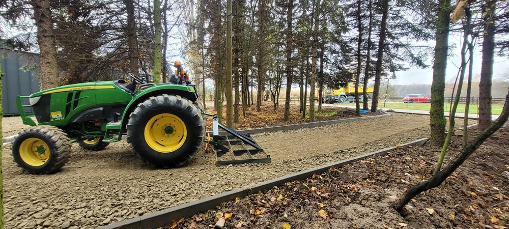 Równanie, niwelacja terenu, niwelowanie, glebobryzarka separacyjna