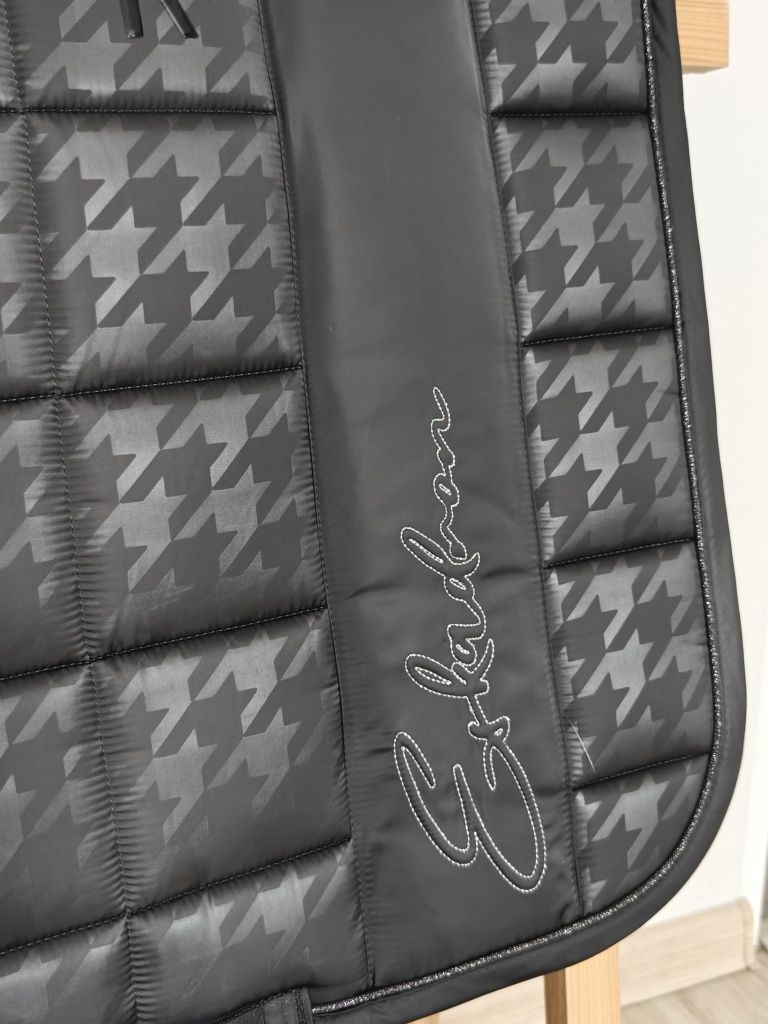 Czaprak ujezdzeniowy Eskadron stamp dark olive Pony DL