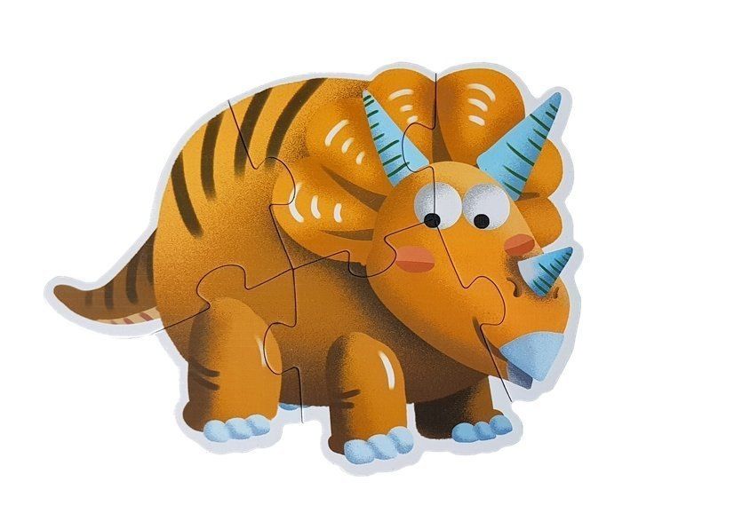 Puzzle Świat Dinozaurów 31 elementów 6 Dinozaurów Diplodok Tyranozaur