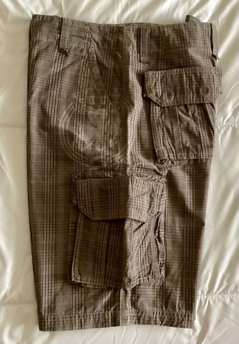 Calções Streetwear castanhos/xadrez da Stand Up