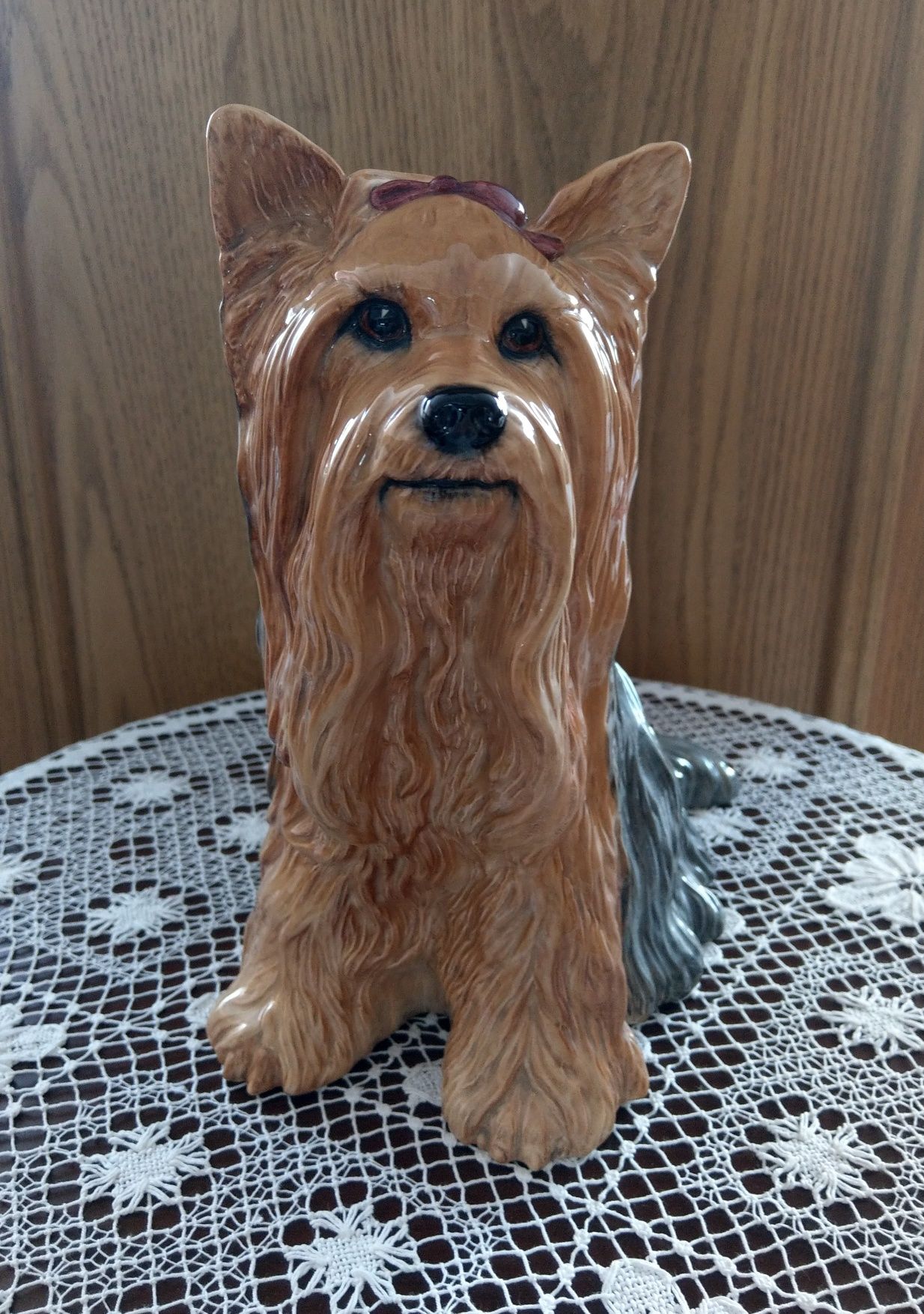 Piekny Beswick duza figurka porcelanowa pies Yorkshire Terrier Vintage