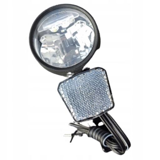 Lampka przód LED 180Lm dynamo podtrzymanie czujnik zmierzchu prądnica