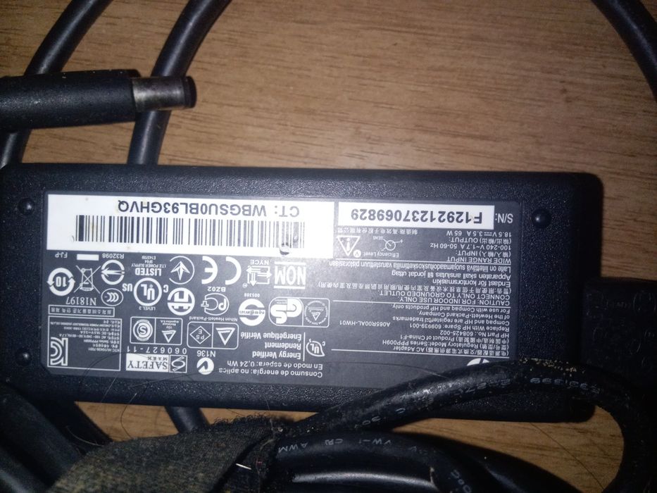 Блок питания HP 19.5V 3.33A (65W), разъём 7.4×5.0 мм