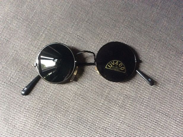 Okulary przeciwsłoneczne lenonki czarne nowe z filtrem uv