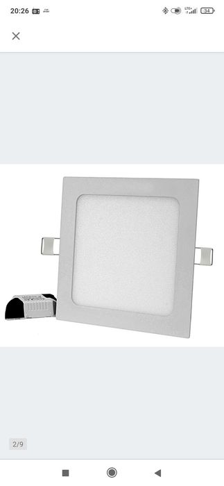 Panel LED podtynkowy plafon sufitowy, 12W, 3 szt.