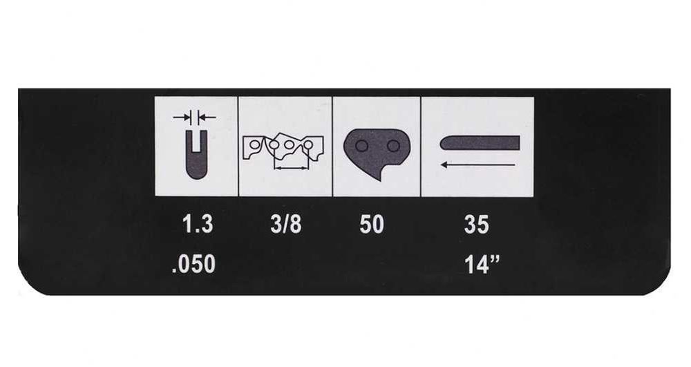 Prowadnica 14"/35cm / 3/8" 1.3 mm 50 + 2 łańcuchy Sthil sthila A074