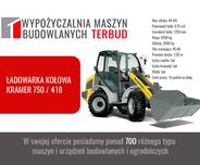 Ładowarka kołowa Kramer 750/418. MInikoparka, łańcuchowa, wozidła, itp