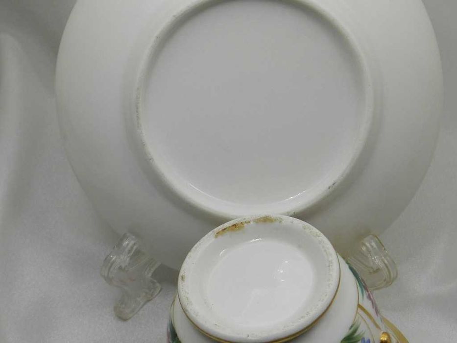 Kolekcjonerska wiekowa ręcznie malowana filiżanka  Francja XIXw.