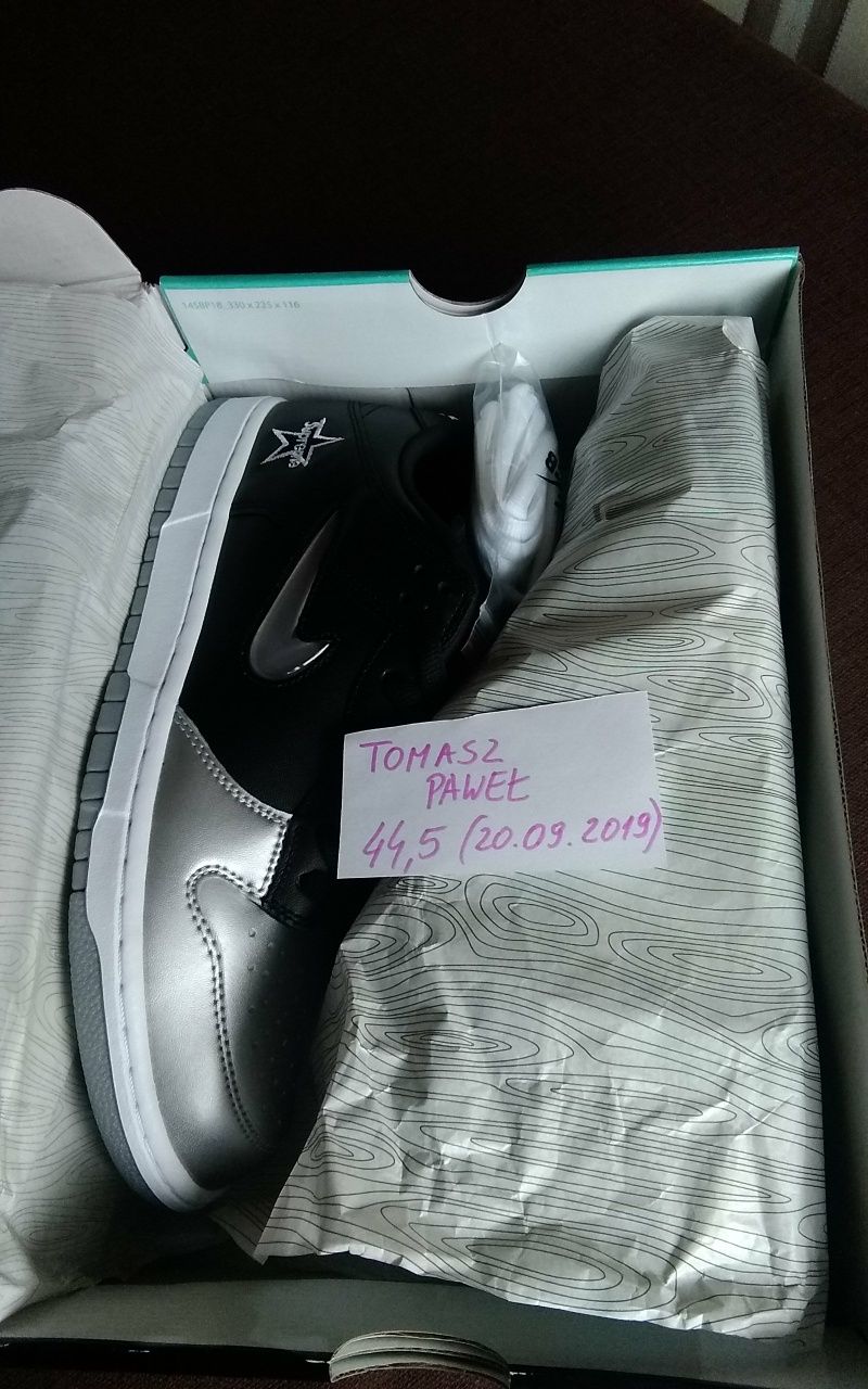 (roz. eur 44,5) Nike SB DUNK SUPREME (28,5 cm) czarne srebrne low