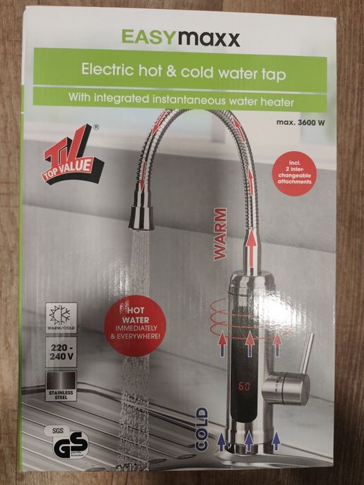 Bateria zlewozmywakowa elektryczna z podgrzewaczem