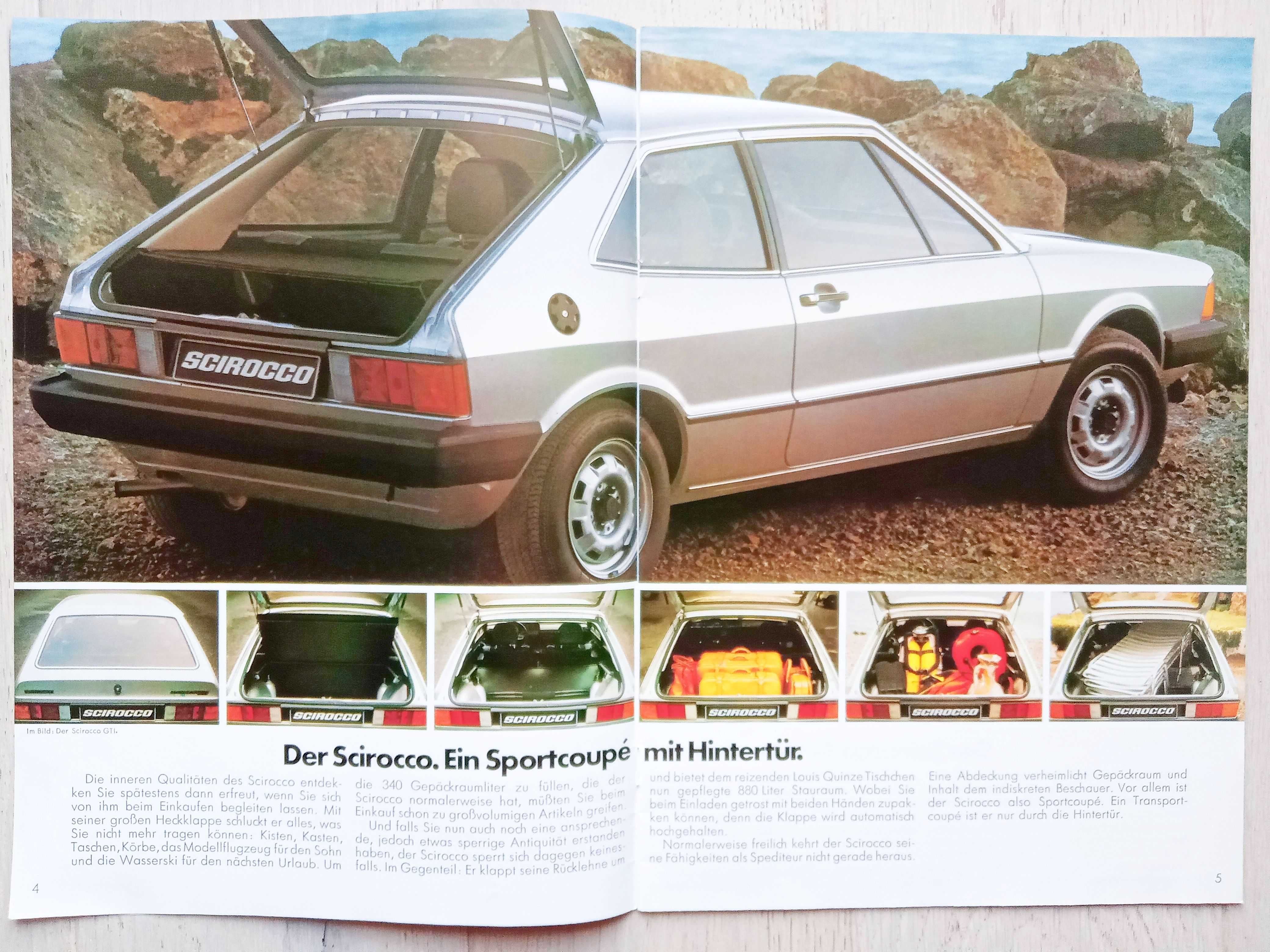 VW Volkswagen Scirocco Mk1 prospekt 1980 rok, 22 strony * RABATY 10% !