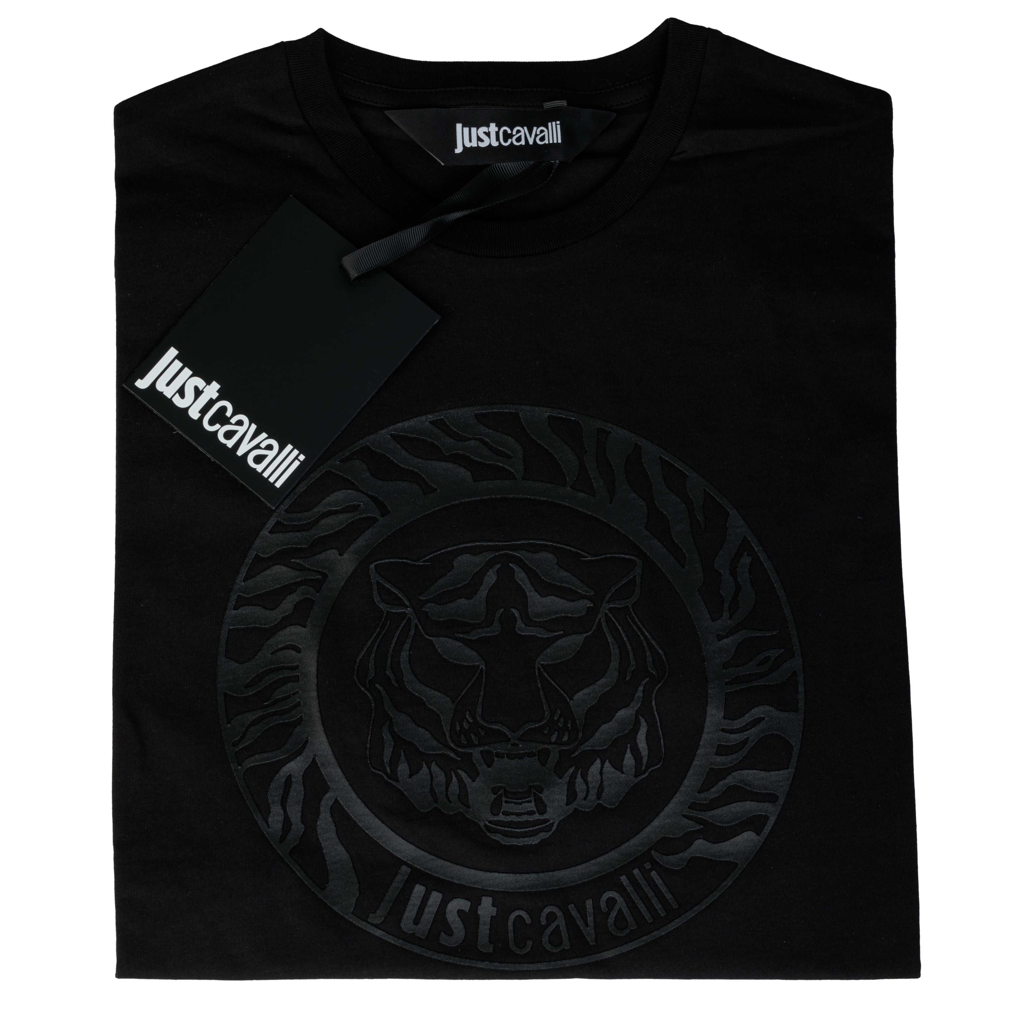 JUST CAVALLI stylowy włoski t-shirt NOWOŚĆ TIGER