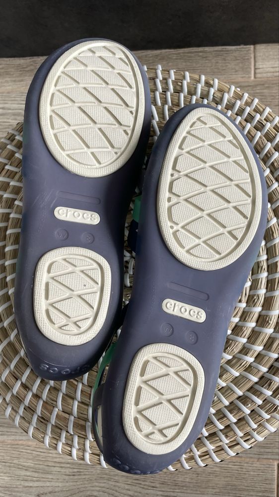 Crocs sandały huarache flat Nautical Navy/Aqua W8 38/39