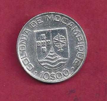 MOEDAS    Moçambique  10 Escudos  1936  Prata