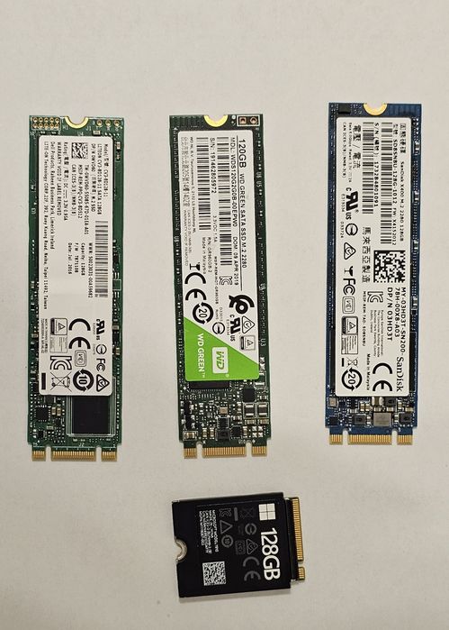 Dyski SSD m2 pojemności 128 Gb rozmiar: 2230 i 2280