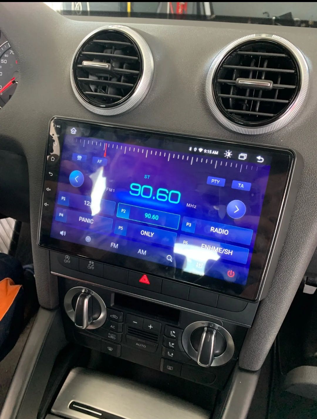 Rádio Audi A3 8P 2/32GB android Auto e Carplay 2din 9" gps wifi SELADO