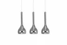 Lampa Alclara Bart Szklane chromowane klosze 3xE27