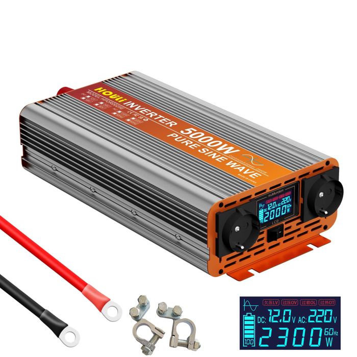 [NOVO] Inversor • 2500W/5000W • Onda Pura • Tomada EU • Comando