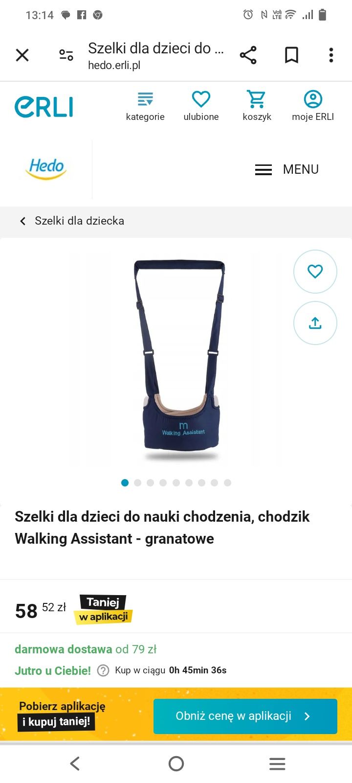 Szelki do nauki chodzenia