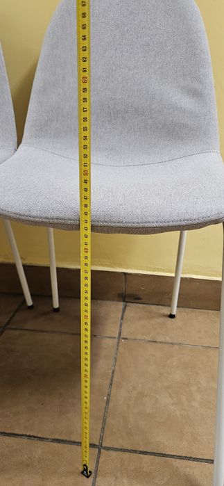 Krzesla tapicerowane szare 3 szt