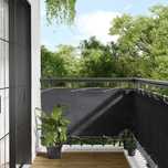 vidaXL Parawan balkonowy, antracyt, 75x800 cm, 100% poliester Oxford