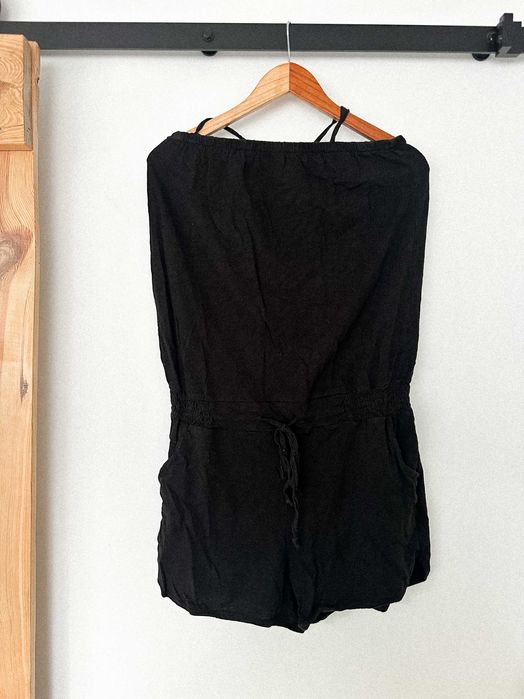 Kombinezon letni damski czarny top bawełna H&M L/40 XL/42