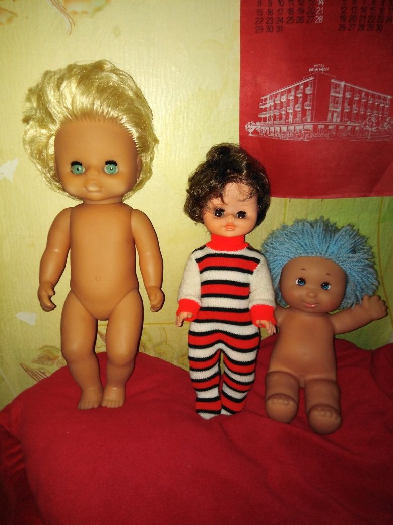 Кукла лялька мягконабивна пупс большая разная игрушка винтаж советская