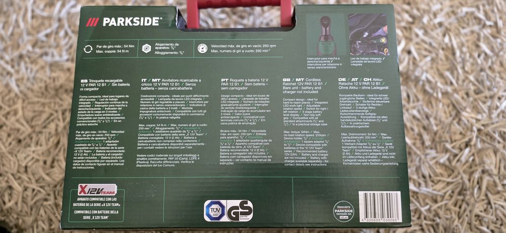 Roquete a bateria 12V Parkside selado