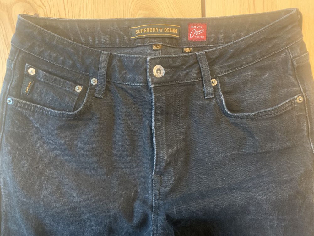 SUPERDRY JEANS czarne spodnie męskie