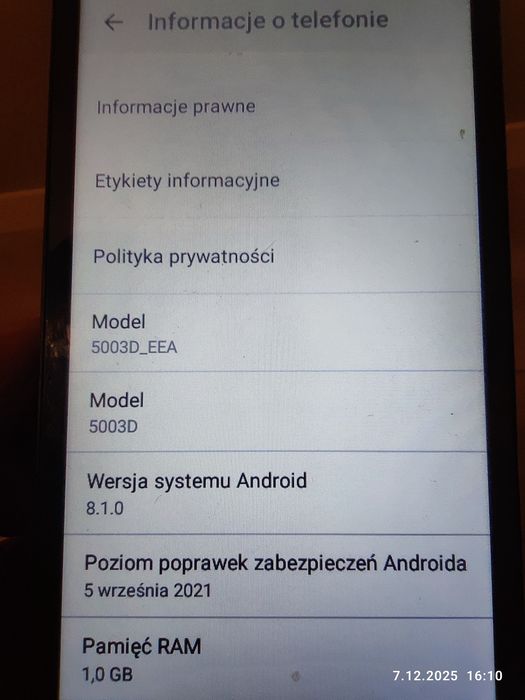 Alcatel Joy 1, dual sim, Android