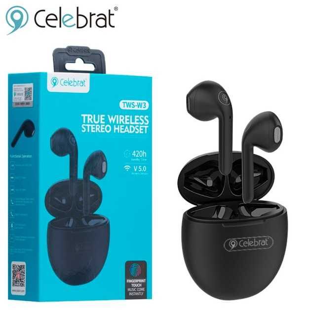 Bluetooth наушники с микрофоном Celebrat TWS-W3 Новые.Можно на подарок