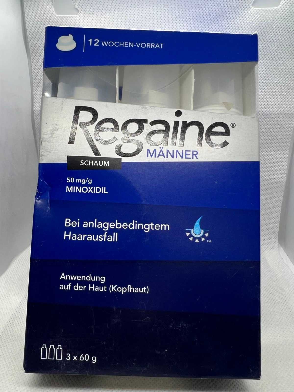 Regaine Männer Schaum 5% Пена от выпадения волос для мужчин, 3X60 мл