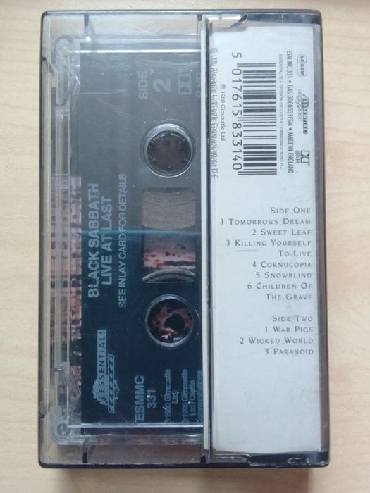 Kaseta, Black Sabbath, Live at Last.